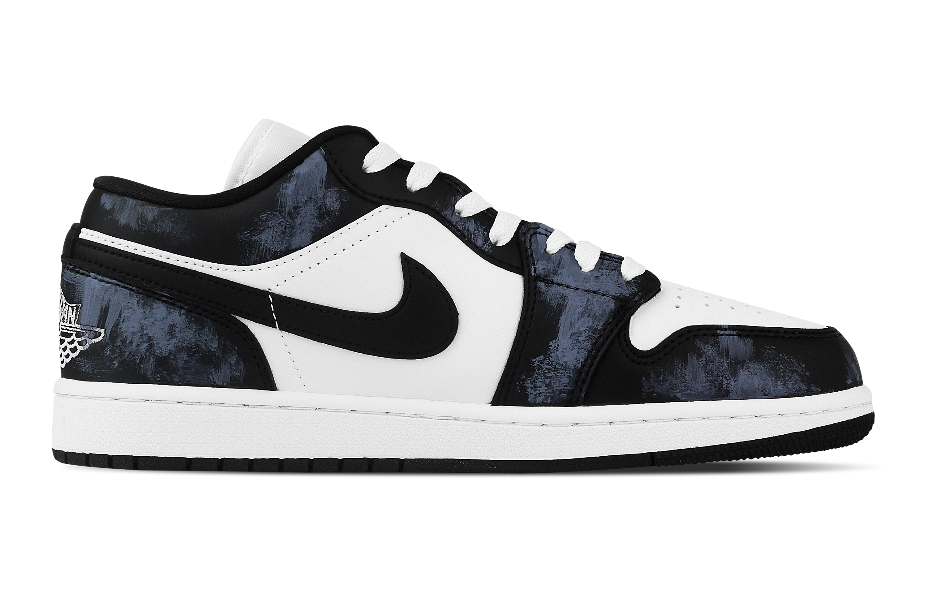 Jordan Air Jordan 1 Rise And Flourish Low top Vintage Basketball Shoes Unisex Navy Blue