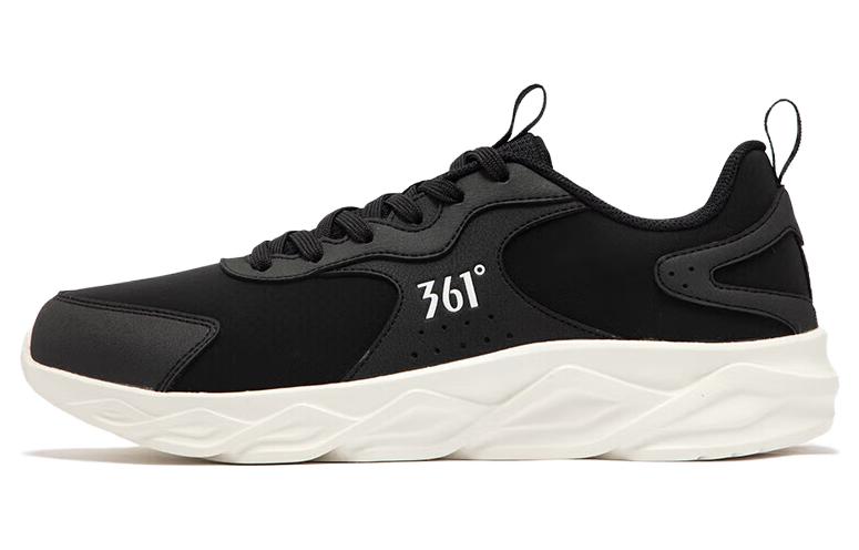 361° Cushioning Anti-Slip And Wear-Resistant Low-Top Running Shoes Men's Black White