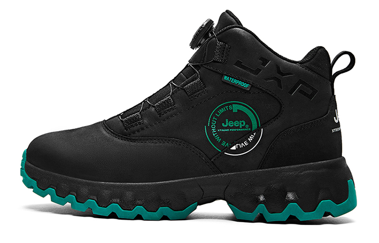 Jeep High Top Outdoor Shoes Men's Black Green