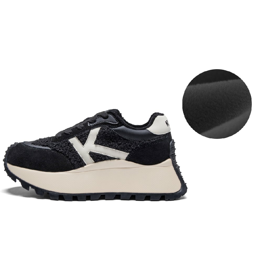 Kappa Lightweight Anti-Slip Low-Top Chunky Sneakers Women's Black