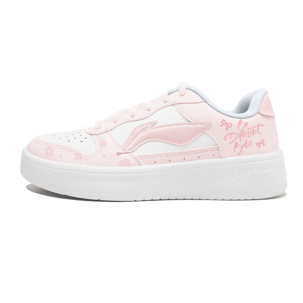 LiNing Pontoon Boats Anti Slip Wear Resistant Low Top Skateboard Shoes Women's White