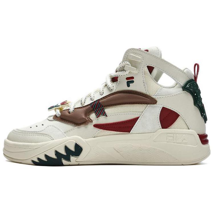 FILA FUSION DESPERADO Fugitive Xmas Mid Top Basketball Shoes Women's White Red
