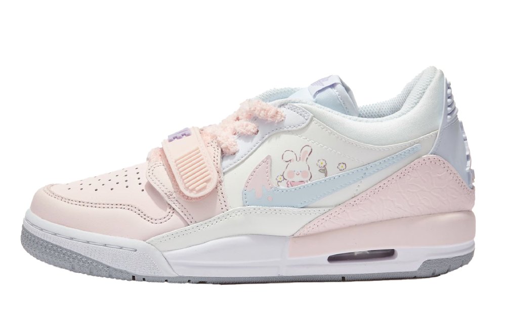 Jordan Legacy 312 Milk Rabbit Planet SAML Low Top Vintage Basketball Shoes GS White Pink