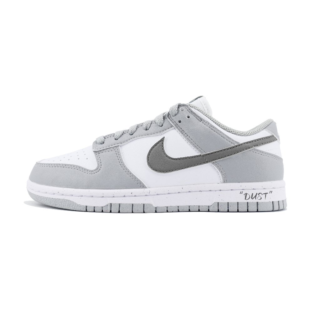 Nike Dunk Anti Slip Wear Resistant Low Top Skateboard Shoes Unisex Gray White
