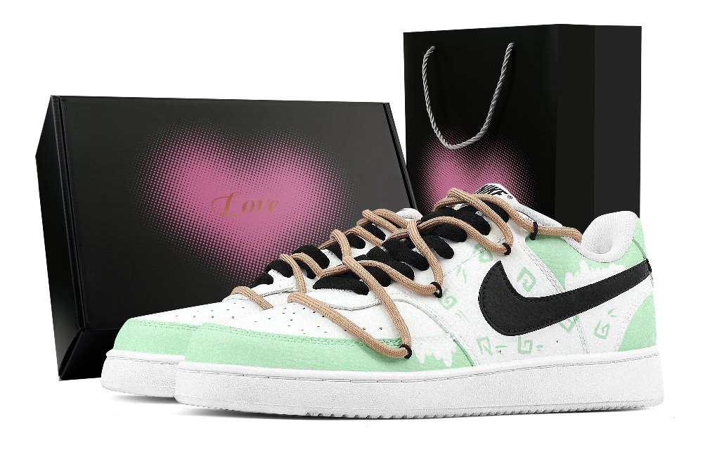 Nike Court Vision 1 Mint Mambo Anti Slip Wear Resistant Low Top Skateboard Shoes Men's Light Green