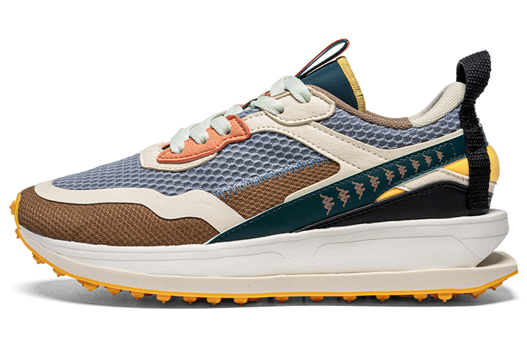 Kappa Slip Resistant, Abrasion Resistant, Breathable Low top Casual Running Shoes Unisex Beige Yellow