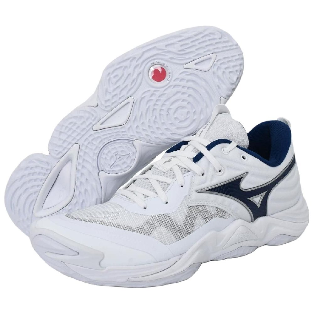 Mizuno WAVE MOMENTUM ELITE Slip Resistant Low Top Training Shoes Unisex White