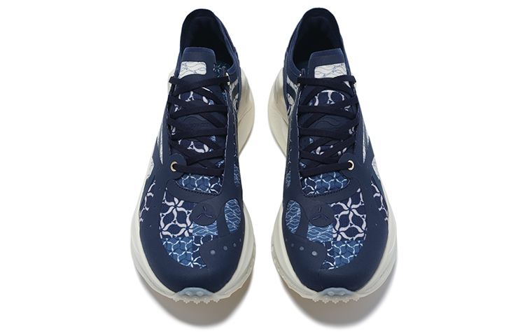 LI-NING 1990 Shadow RMX Anti-Slip Wear-Resistant Low-Top Sports Casual Shoes Men's Blue