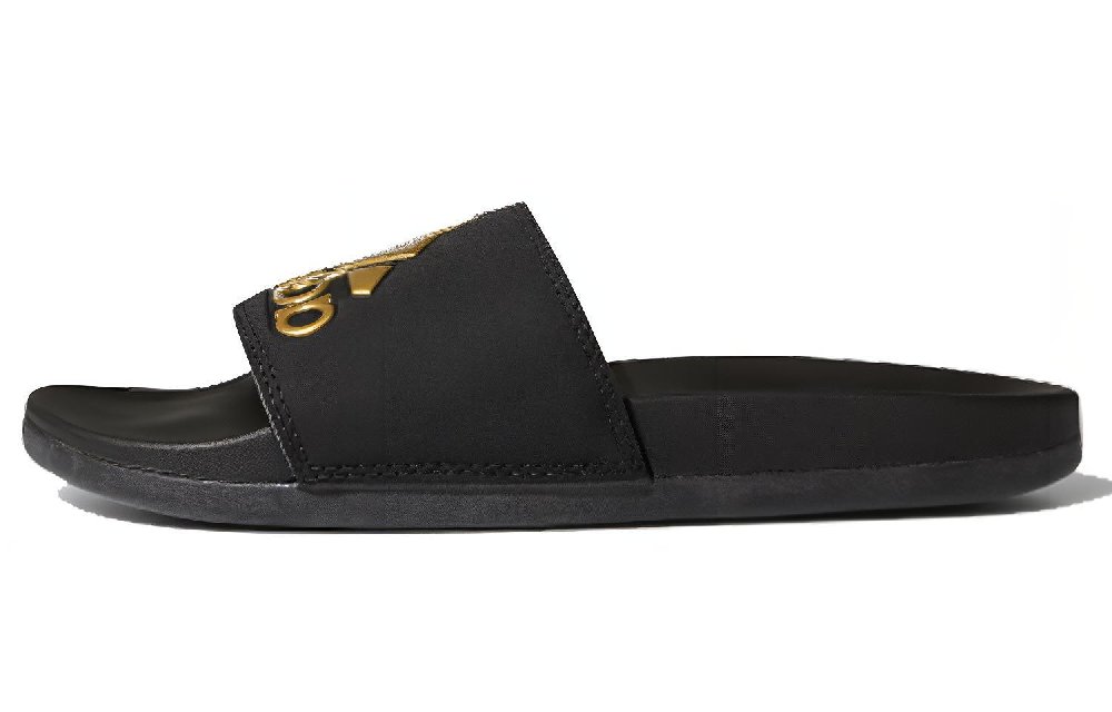 Adidas Neo Adilette Comfort Gold Slippers 'Black Gold' Women's