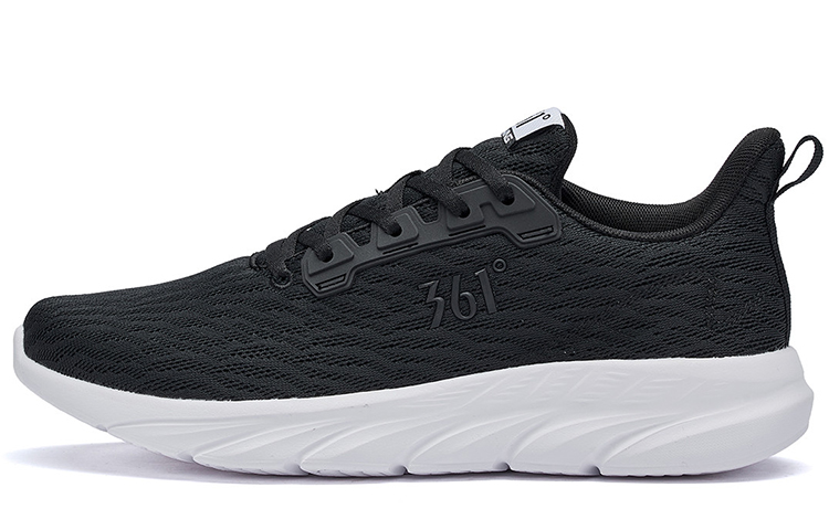 361° Cushioning, Wear Resistant Low Top Running Shoes Men's Black White