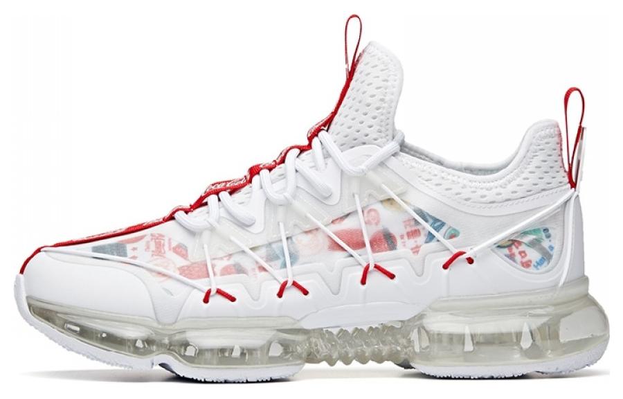 Coca-Cola x Anta Low-Top Running Shoes Men's White Red