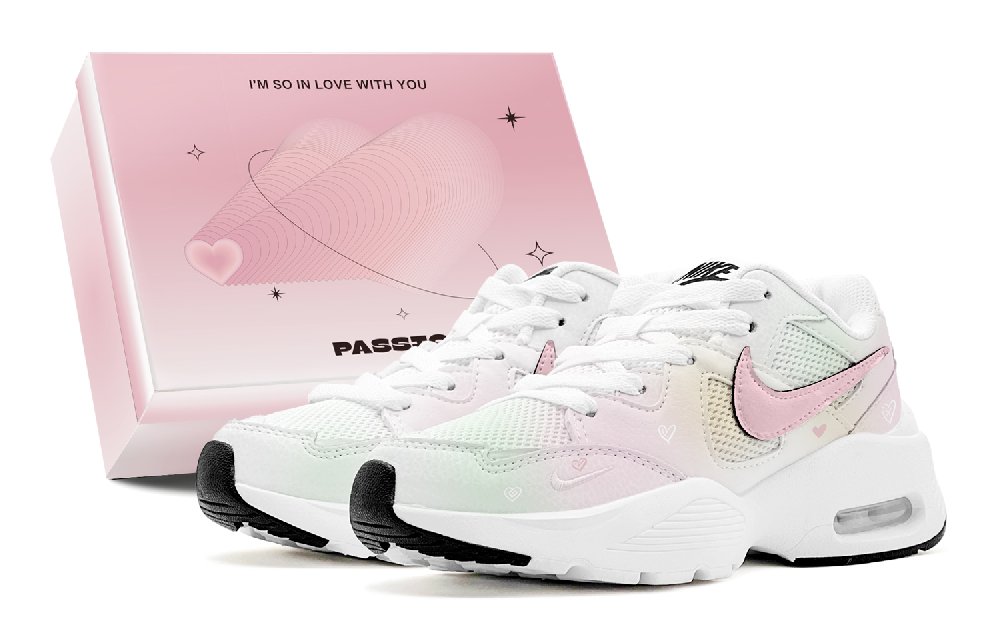 Nike Air Max Fusion Slip Resistant, Abrasion Resistant, Breathable Low Top Running Shoes Women's Pink Yellow Green