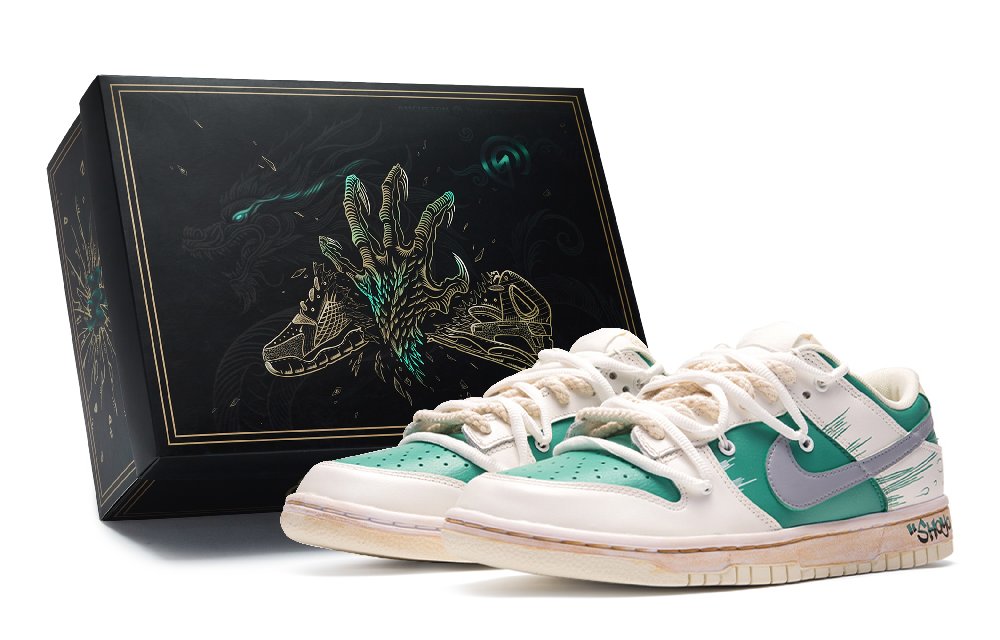 Nike Dunk Retro Coconut Milk Low Top Skateboard Shoes Men's White Green