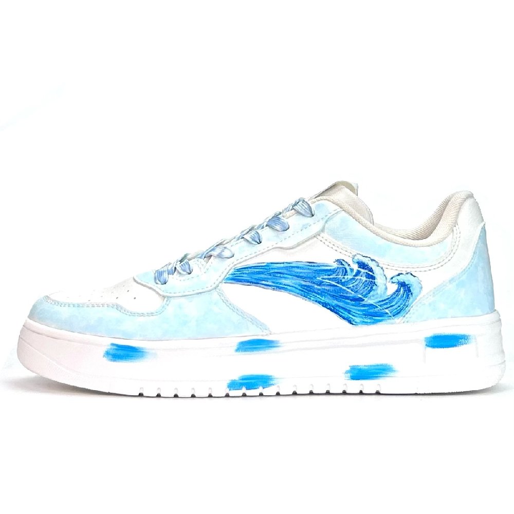 Anta Relaxed Cushioning Lightweight Height Increasing Low Top Skateboard Shoes Unisex Lake Blue