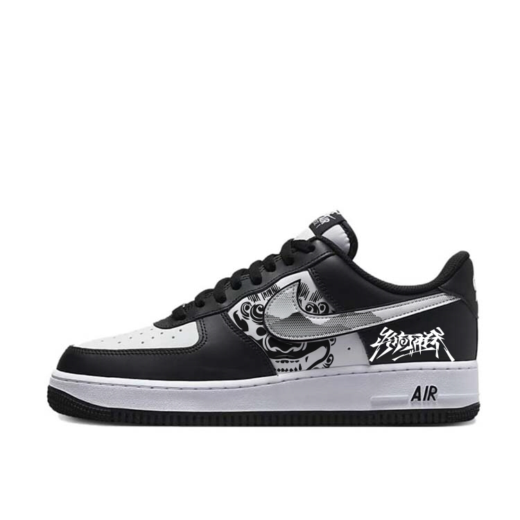 Nike Air Force 1 Anti-Slip And Wear-Resistant Lightweight Low-Top Skateboard Shoes Unisex Black White