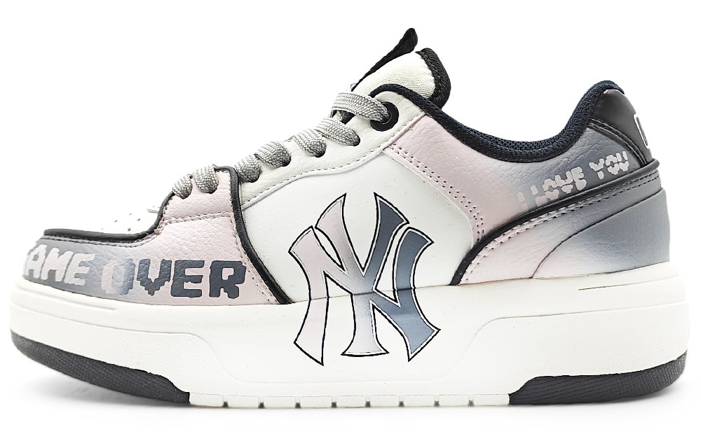 MLB Chunky Liner Abrasion Resistant Low Top Skateboard Shoes Unisex Gray Pink