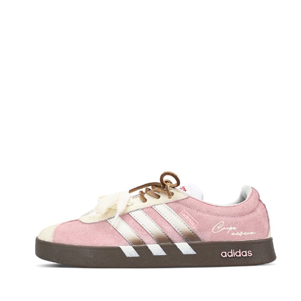 Adidas Neo VL Court Lifestyle Cushioning, Wear Resistant Low Top Skateboard Shoes Unisex Pink Brown