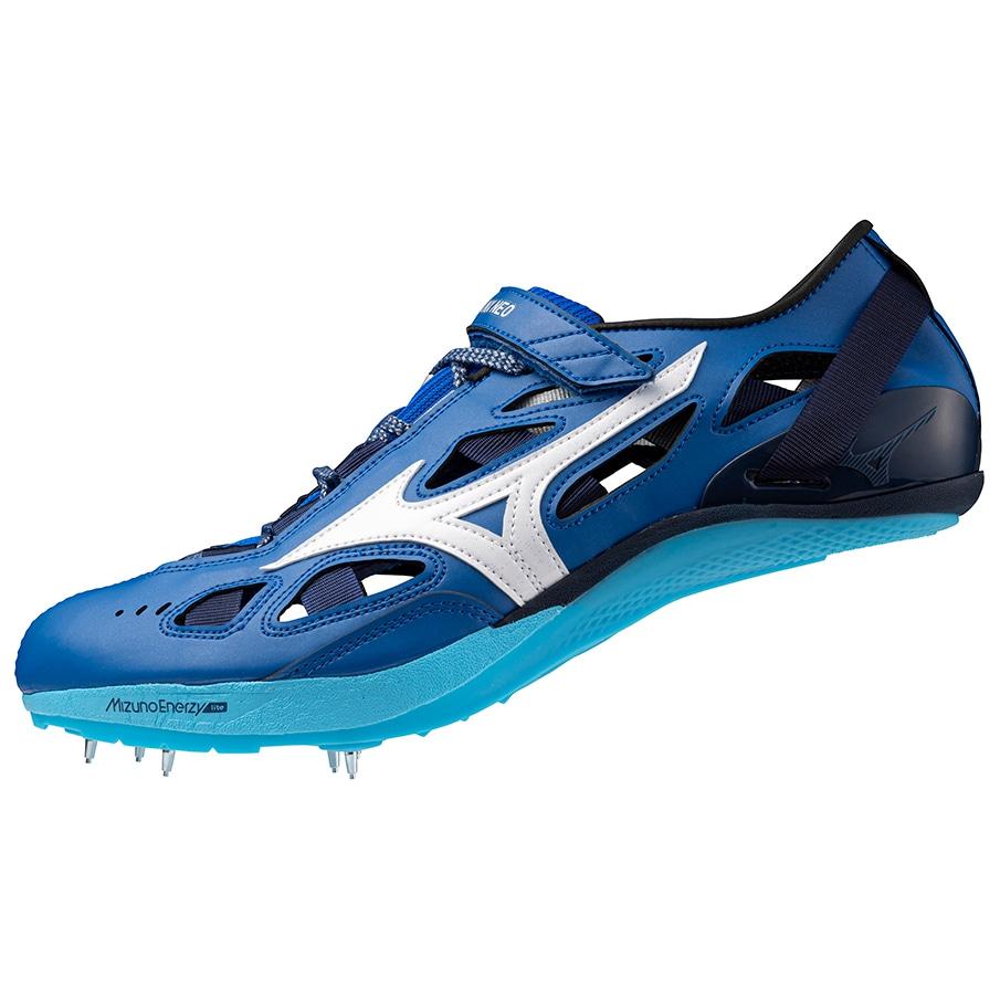 Mizuno Anti-Slip Wear-Resistant Low-Top Sprint Running Shoes Unisex Blue White
