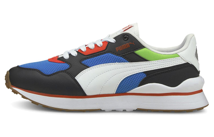 PUMA R78 Futr Low Top Running Shoes Black/White/Blue