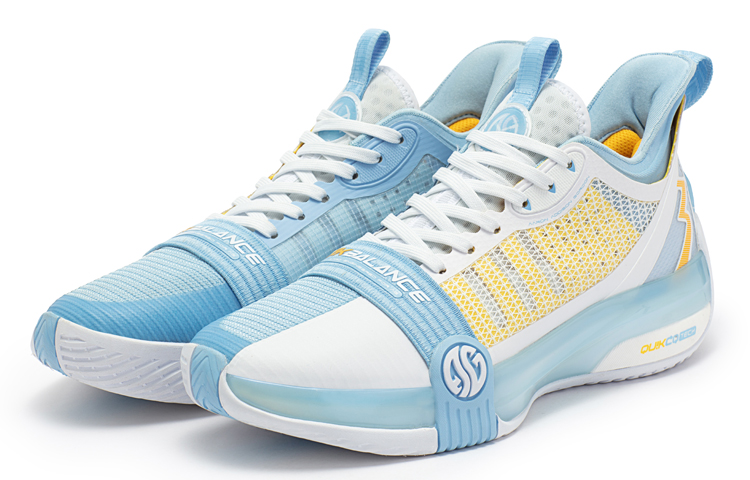361° Chan 3 Pro Wear-Resistant Slip-Resistant Mid-Top Performance Basketball Shoes Men's Blue