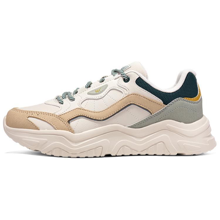 361° Abrasion Resistant Slip Resistant Low Top Casual Shoes Men's Beige Green