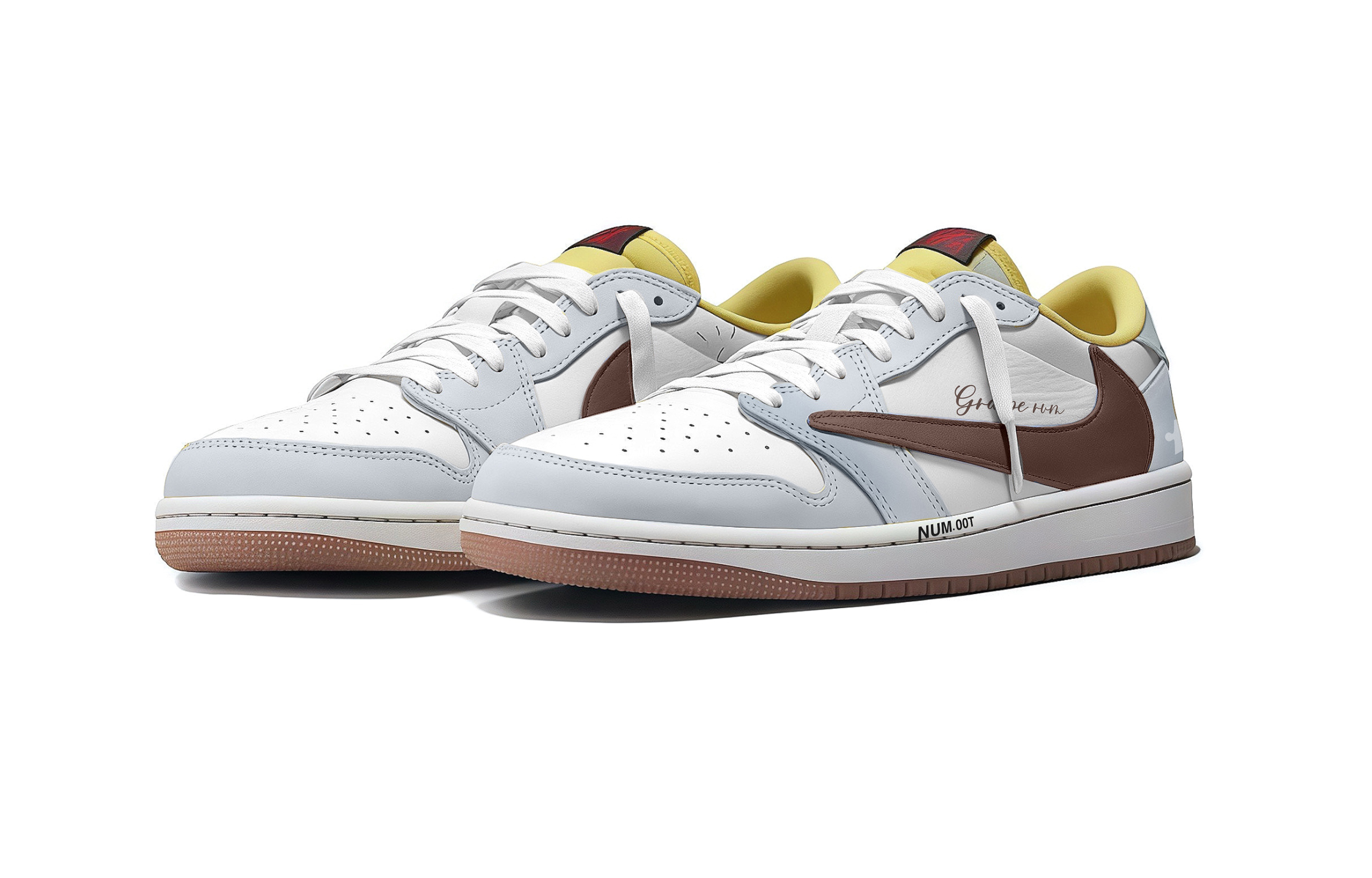 Travis Scott x Jordan Air Jordan 1 Low Top Vintage Basketball Shoes Unisex Gray White купить в интернет-магазине Yoocart с быстрой доставкой по России.