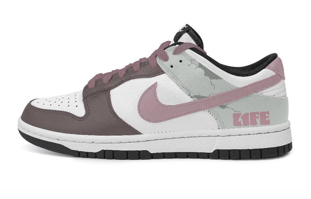 Nike Dunk Life Fragment Anti Slip Wear Resistant Low Top Skateboard Shoes Unisex Brown Green