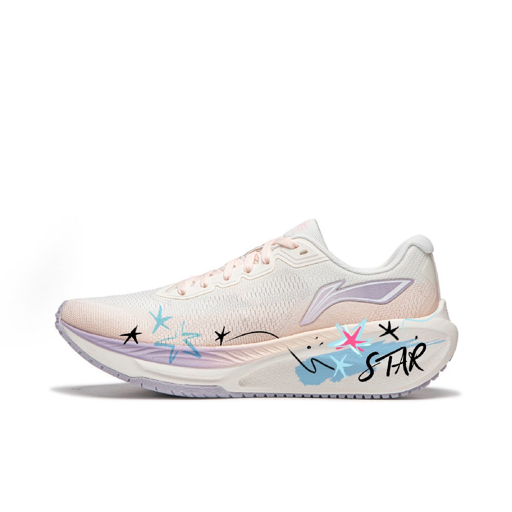 LiNing WuShi 5S 2.0 Abrasion Resistant Breathable Low Top Physical Fitness Test & Exam Running Shoes Women's Pink White