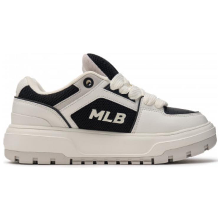 MLB Chunky Liner Cushioned Slip-Resistant Low-Top Casual Shoes Unisex White Black