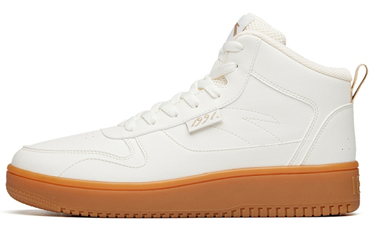 Anta Life Collection Anti-Slip Wear-Resistant High-Top Skateboard Shoes Men's Ivory White купить в интернет-магазине Yoocart с быстрой доставкой по России.