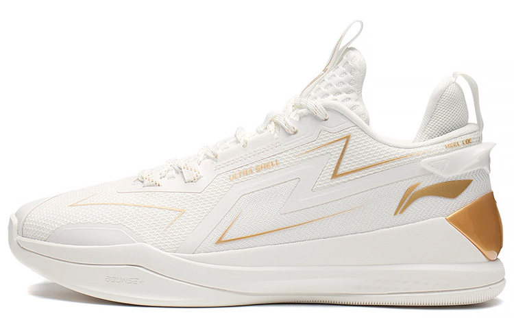 LiNing Flash 2.0 Cushioning Anti-Slip Wear-Resistant Coverage Support Rebound Low-Top Basketball Shoes Men's Mist White