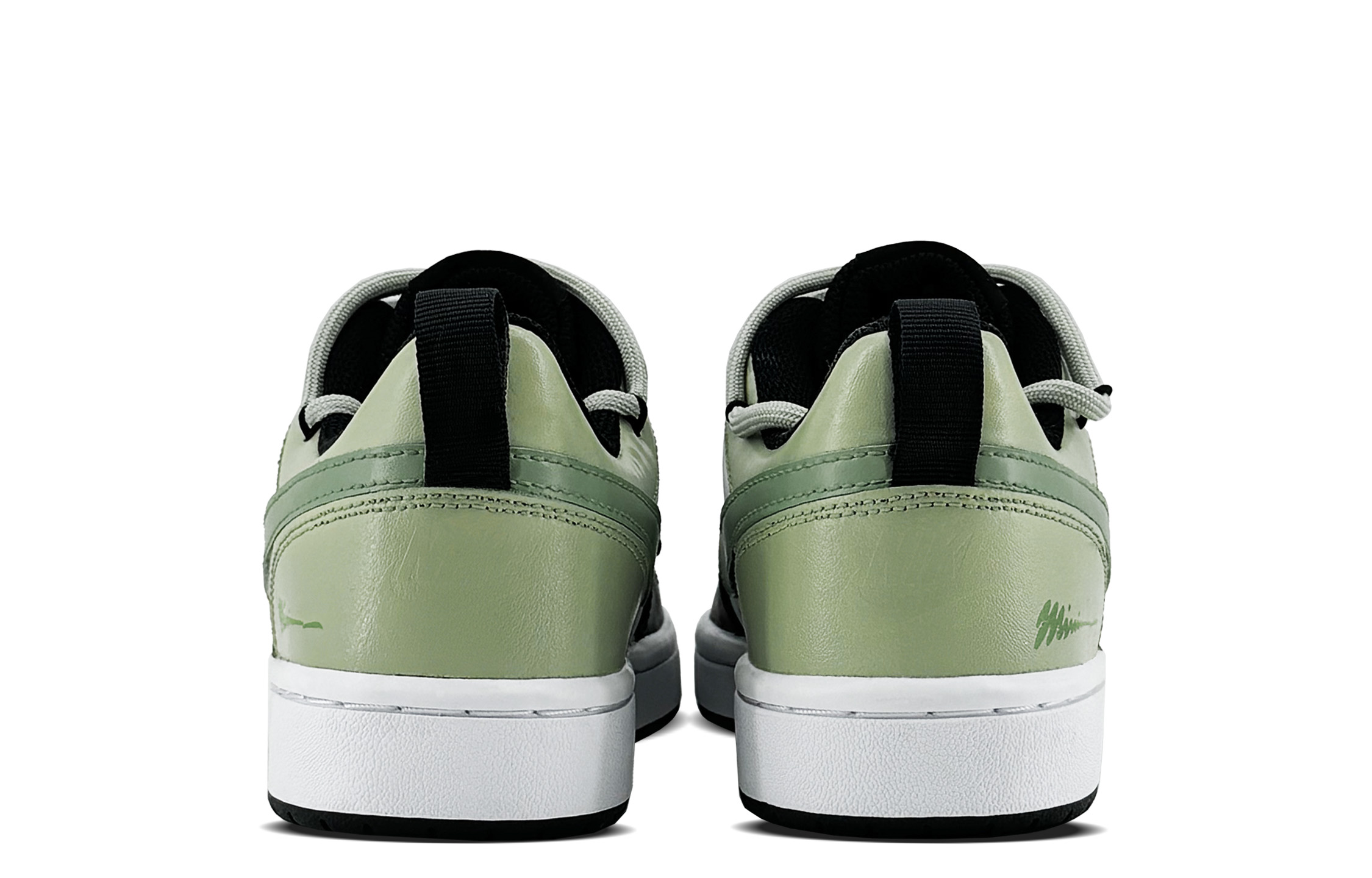 Nike Court Borough Skateboard Shoes Women's Low-Top Black/Green White купить в интернет-магазине Yoocart с быстрой доставкой по России.