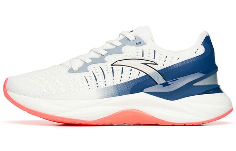 Anta Tron 2.0 Shock Absorbers Slip Resistant Abrasion Resistant Low top Running Shoes Men's White Blue