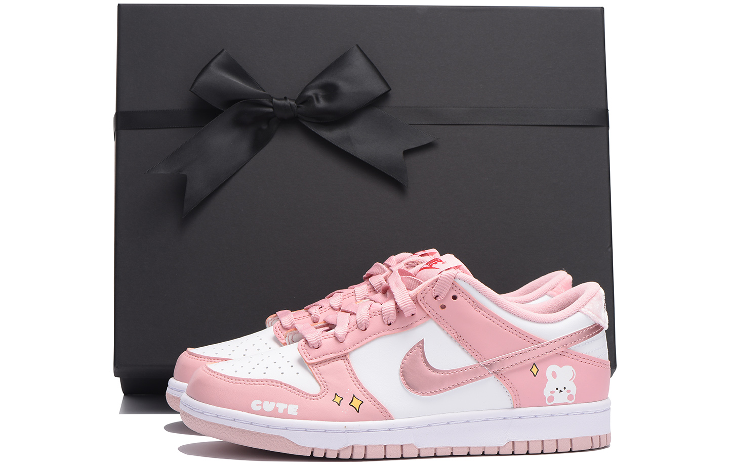 Nike Dunk Skateboard Shoes Women's Low top Cherry Blossom Pink