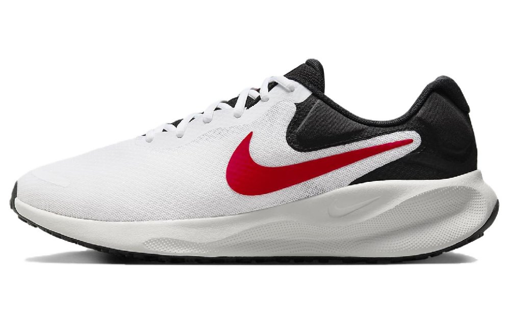 Nike Revolution 7 White Black Photon Dust Fire Red
