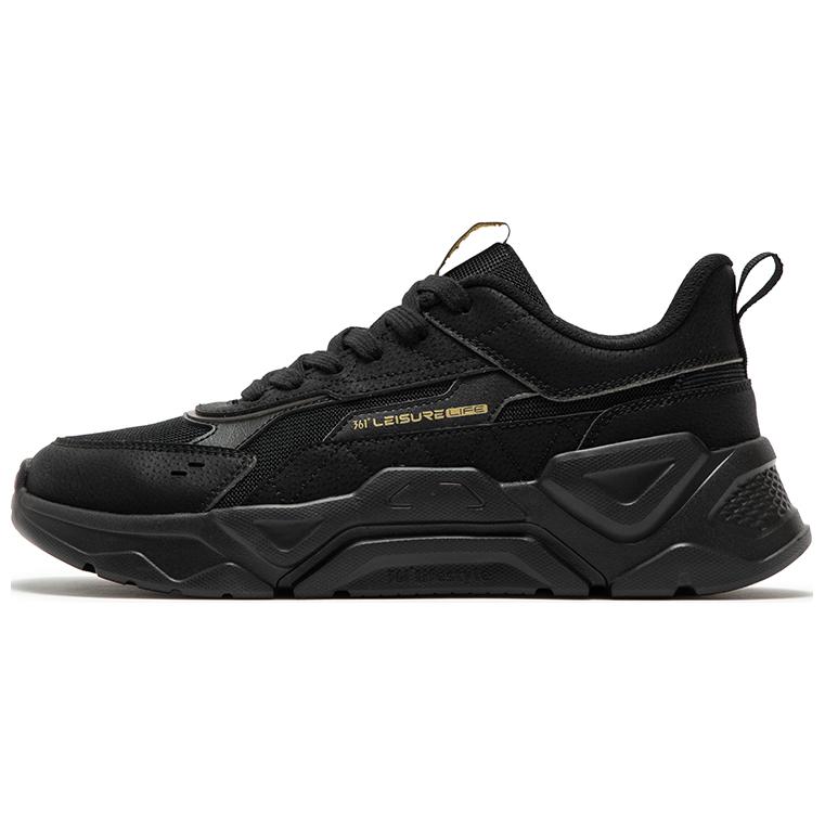 361° Anti-Slip Wear-Resistant Low-Top Casual Shoes Men's Black Gold