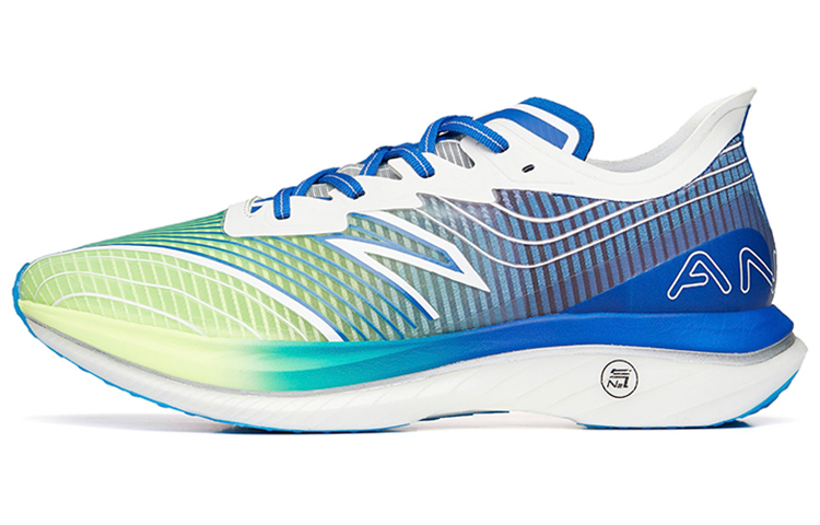 Anta C202 GT Cushioning Anti-Slip Wear-Resistant Breathable Lightweight Rebound Low-Top Running Shoes Men's Blue Green