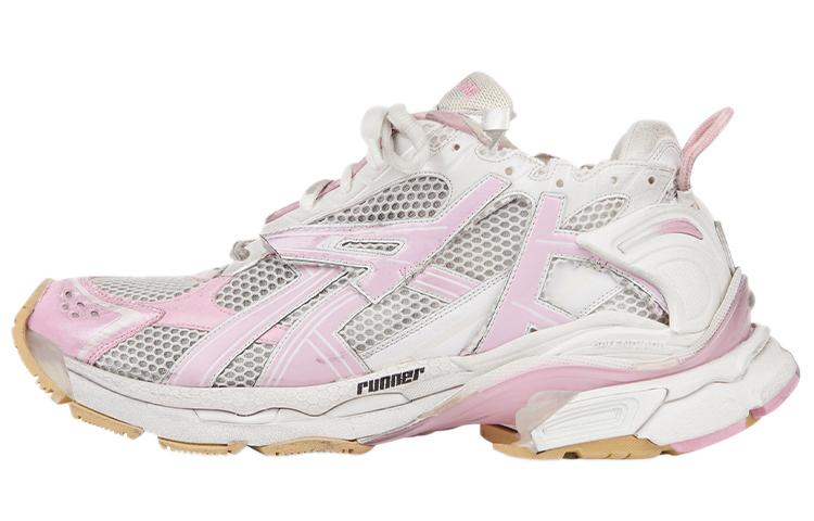Balenciaga Runner Sneakers 'White Baby Pink Mesh And Nylon' Women's