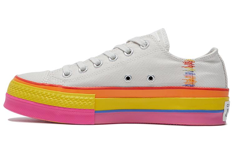 Converse Women's Chuck Taylor All Star Lift Low 'Rainbow Vintage White' Women's