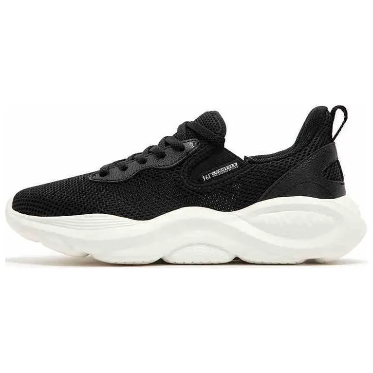 361° Cushioned Wear-Resistant Lightweight Low-Top Casual Shoes Women's Black White