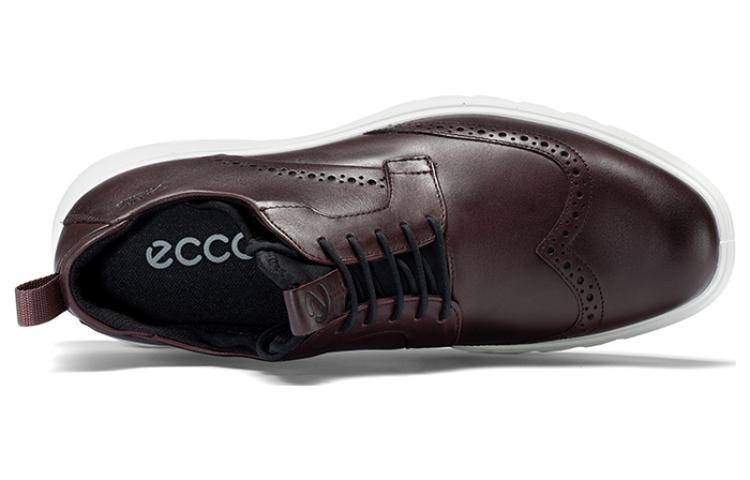 Ecco Hybrid Waterproof 720 Casual Leather Shoes Men's Dark Burgundy