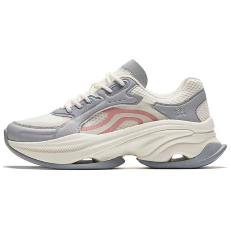 Anta Cushioned Slip-Resistant Low-Top Casual Shoes Women's Gray White