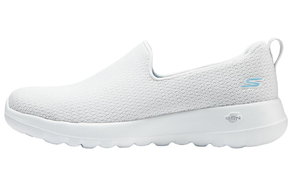 Skechers Cushioned Wear-Resistant Lightweight Low-Top Casual Shoes Women's White Blue
