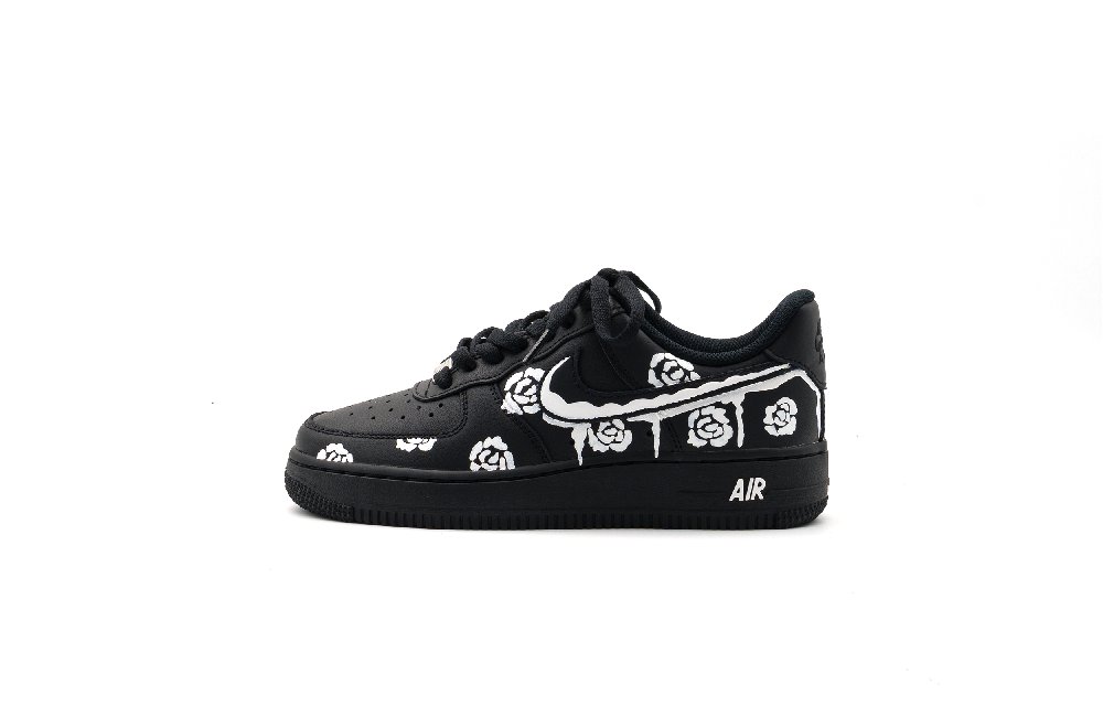 Nike Air Force 1 Anti Slip Wear Resistant Low Top Skateboard Shoes Unisex Black White