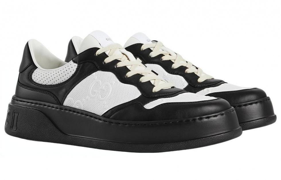 GUCCI Gg Embossed Sneaker 'Black White' купить в интернет-магазине Yoocart с быстрой доставкой по России.