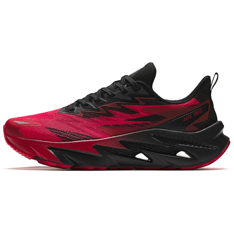 Anta Sky Realm Cushioning Wear-Resistant Low-Top Running Shoes Men's Black Red