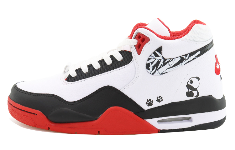 Nike Flight Legacy Mid-Top Vintage Basketball Shoes Unisex Red White