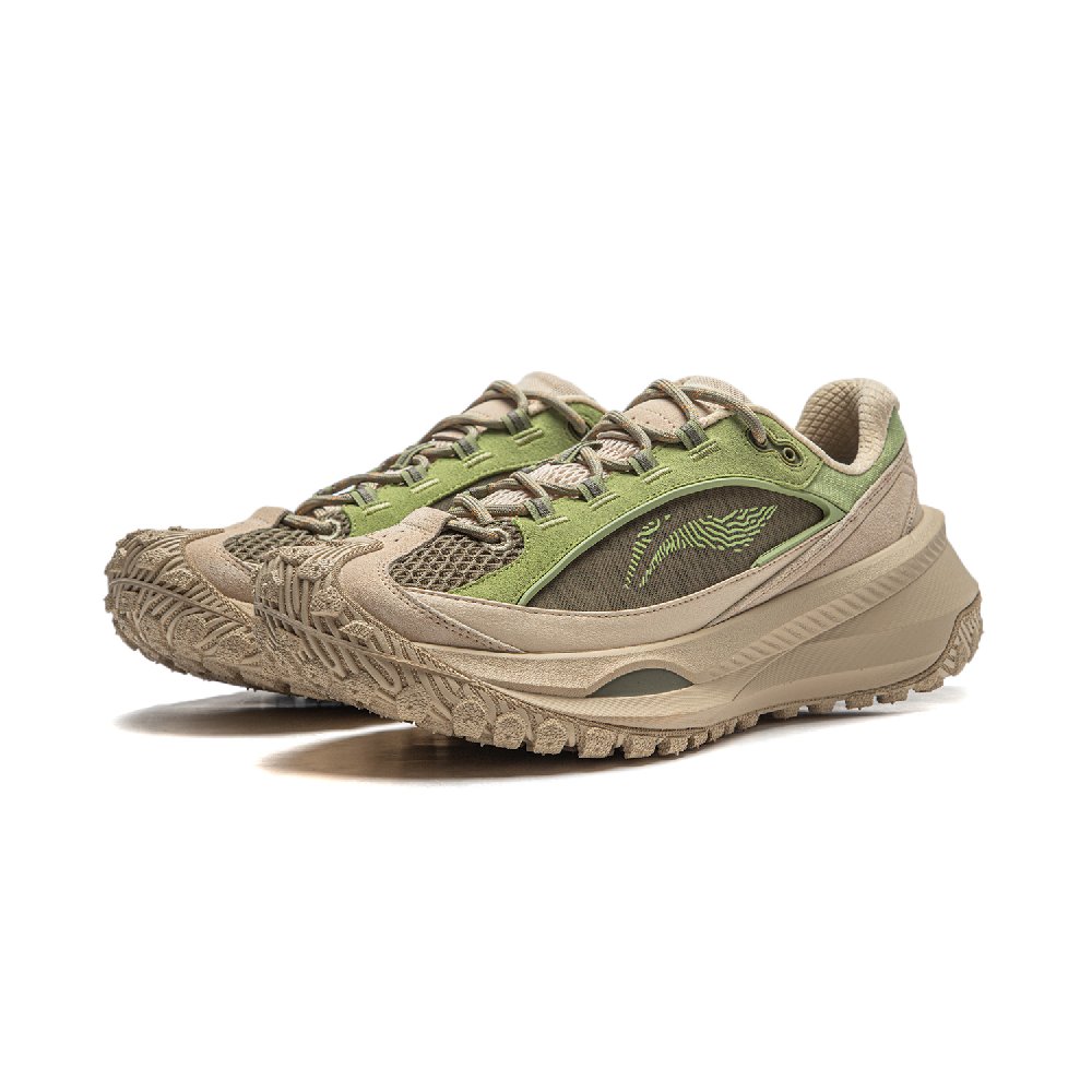 LiNing Cushioning Wear-Resistant Low-Top Running Shoes Unisex Ecru