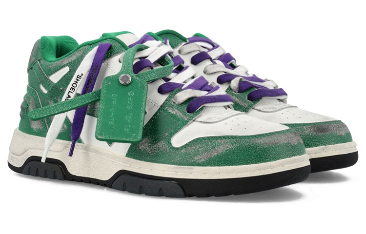 OFF WHITE Out Of Office Vintage Leather 'Green White Purple' купить в интернет-магазине Yoocart с быстрой доставкой по России.