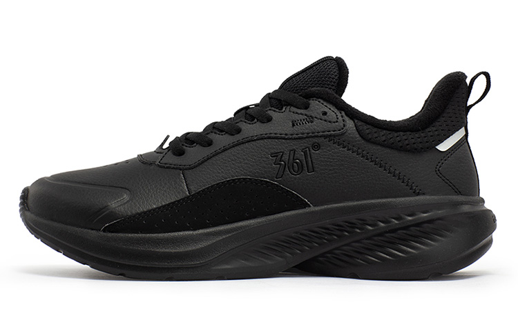361° Warm Slip-Resistant Low-Top Casual Running Shoes Women's Obsidian Black